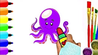 Ahtapot chizish / Рисуем осьминога / Drawing an octopus