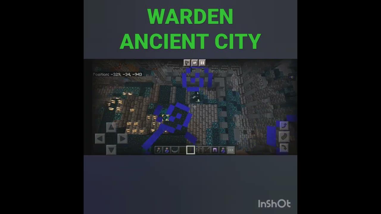 I found ancient city spawning of warden MINECRAFTyoutube short
