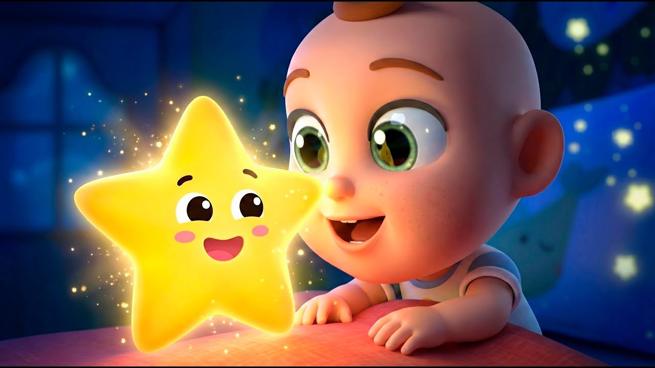 Twinkle Twinkle Little Star | Learn Colors with Magical Stars | Almama Nursery Rhymes & Kids Songs
