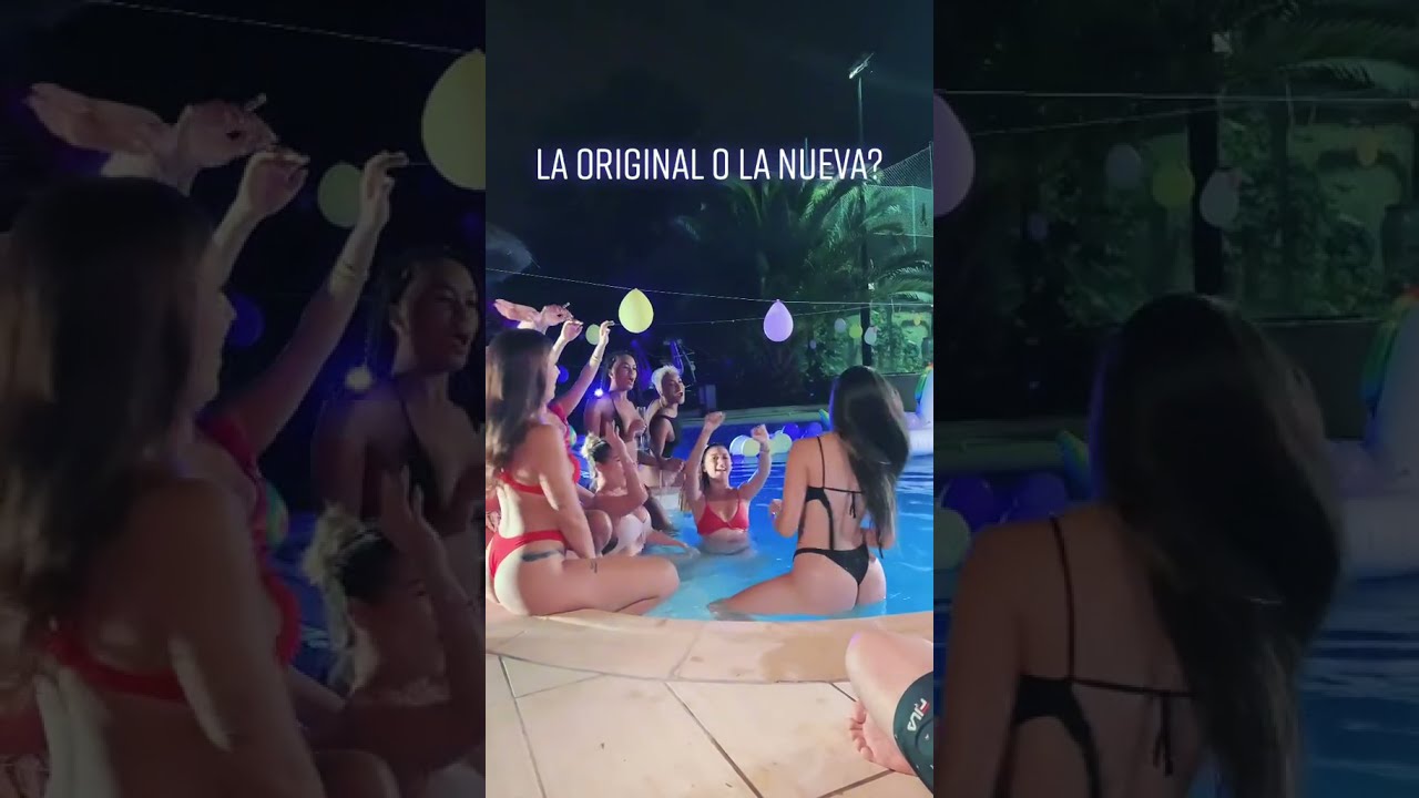 girls having a pool party in their thongs - YouTube