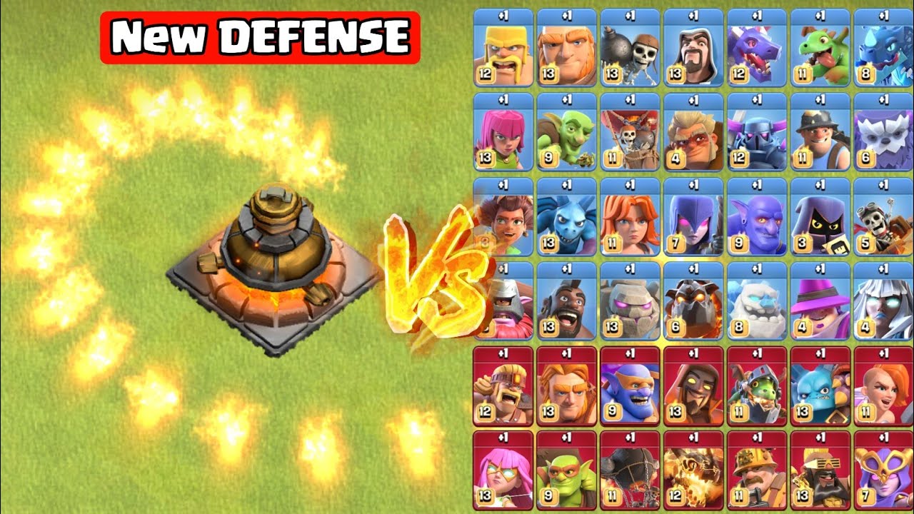 New Temporary Defense FLAME SPINNER vs All Max Troops