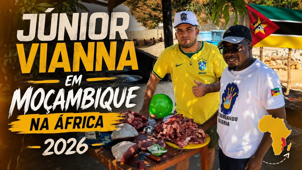 🔴 JÚNIOR VIANNA E ESPOSA NA ÁFRICA? SIM! JÚNIOR VIANNA VISITA MOÇAMBIQUE N ÁFRICA, LEVANDO ALIMENTOS