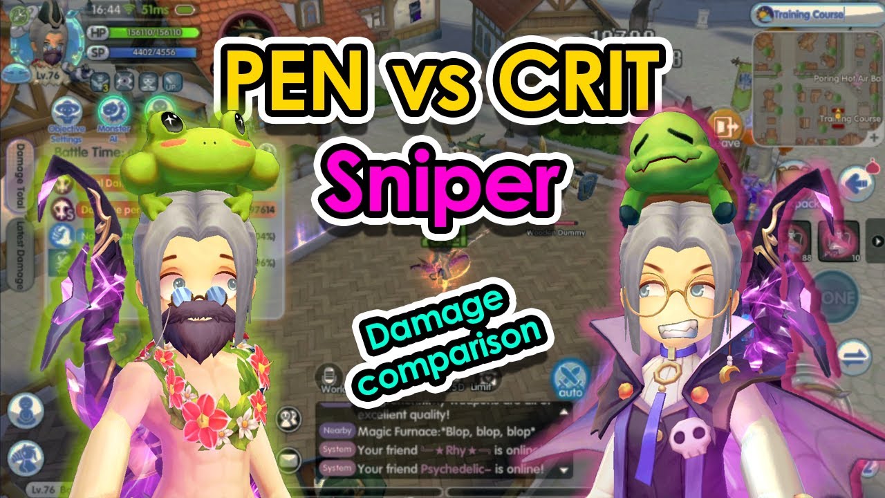 [ROX] Pen vs Crit Build Sniper. Damage Comparison For Both Build ...