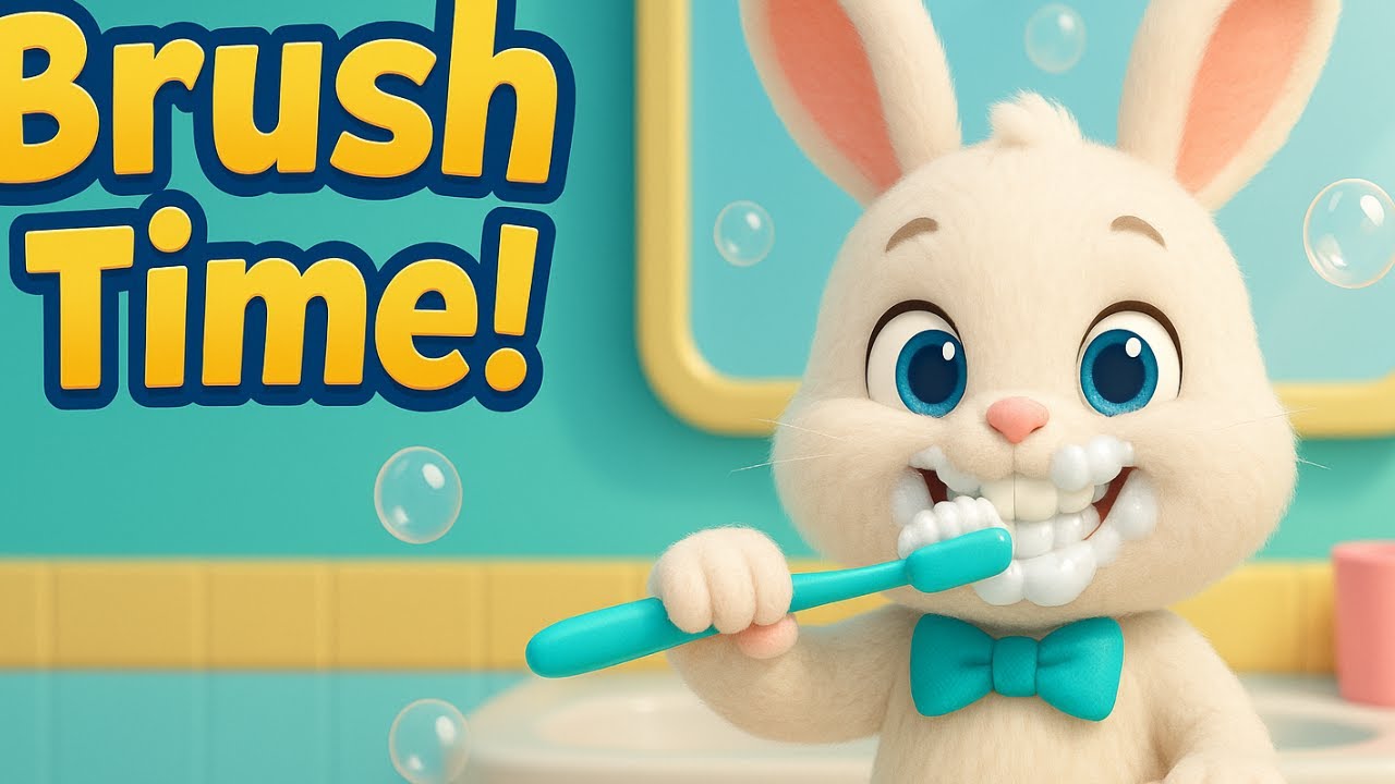 Morning Routine Song for Kids | Brush Your Teeth with Bubbles the Bunny ...
