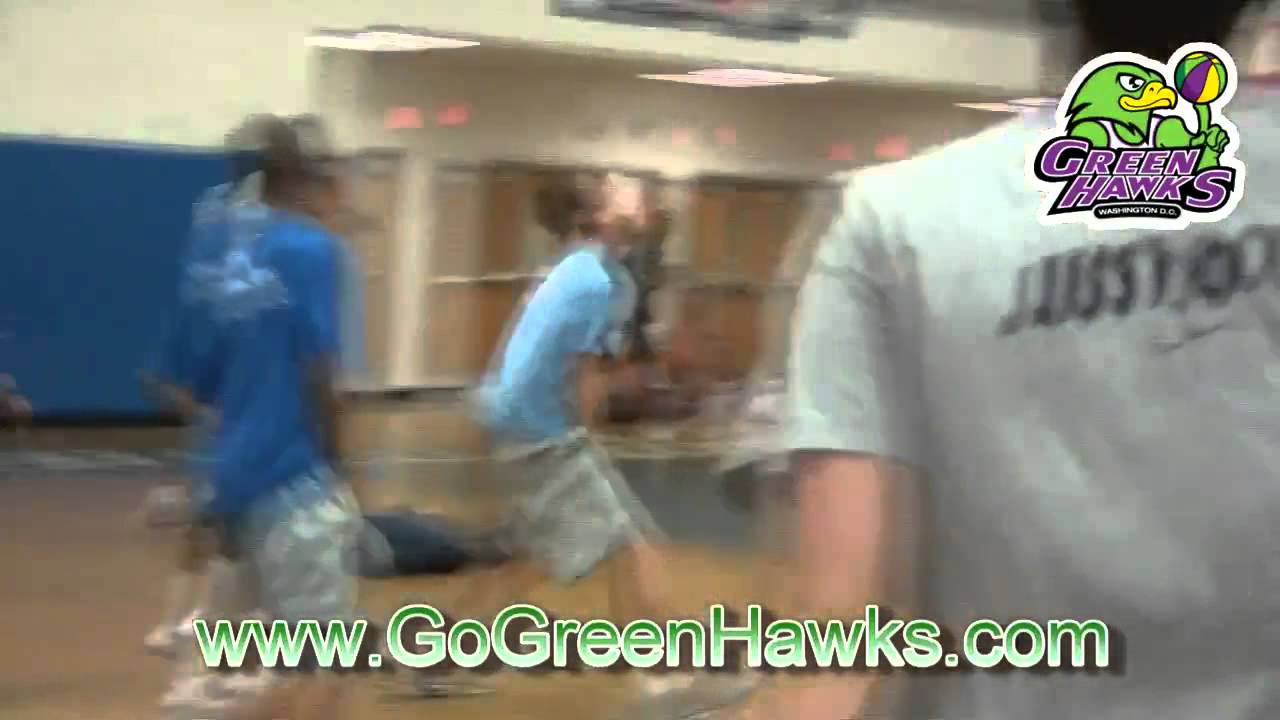 Pat The Roc has NASTY handles! He crosses dude 3 different ways before the dunk!