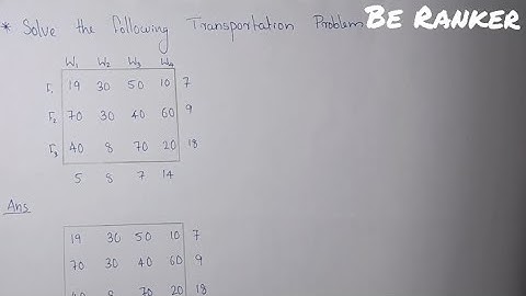 MODI method | Find optimal solution | Solve a Transportation problem | Example problem