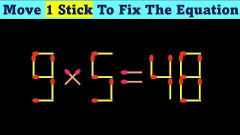 Move Only 1 Stick to Fix The Equation Matchstick Puzzle #maths #puzzle