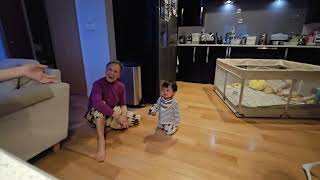 1 year old's first few steps of Walking caught on camera!