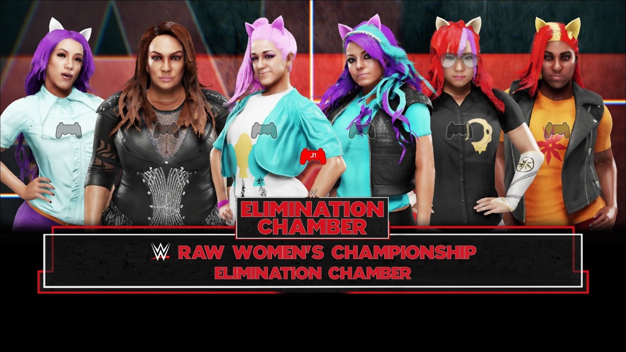 WWE 2k19 Elimination Chamber - Categoria Femenina(Raw Women's Championship)