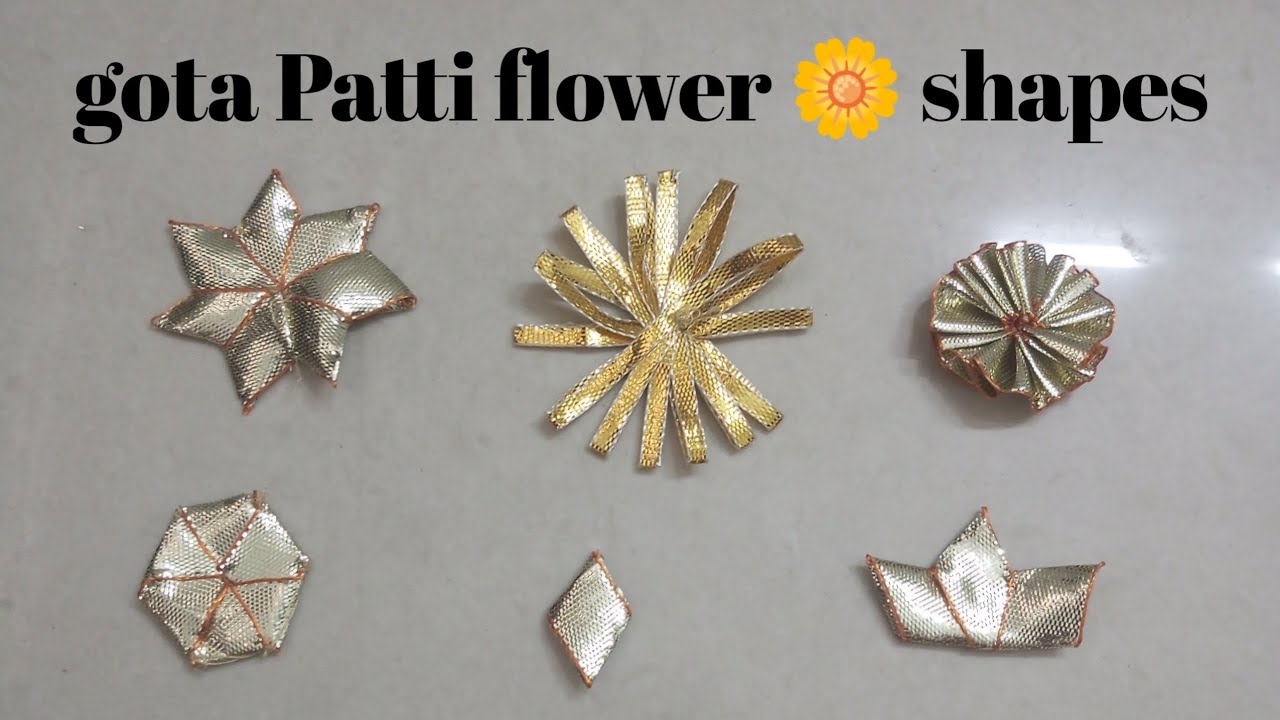 Gota Patti flower shapes 🌺#embroidery #meesho #shortsfeed #embroiderylover