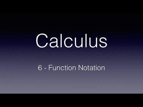 Leaving Cert Calculus 6 - Function Notation