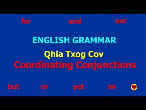 6.1 Qhia Txog Cov Coordinating Conjunctions