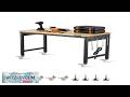 VEVOR 48 Inch Adjustable Workbench 2000 lbs Load Work Bench with Power Outlet