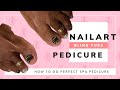 How to do perfect spa pedicure | Toe nailart with bling | Cut Cuticles | Step By Step | Toe Designs