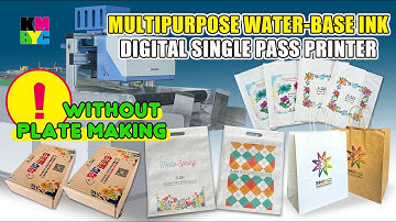 KMBYC Single pass printer machine for Napkin Paper cup fan Carton Paper bag Color Custom Printing