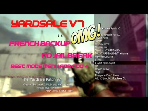 Yardsale V7//COD 4//French Backup Only//OMG Mods Menu