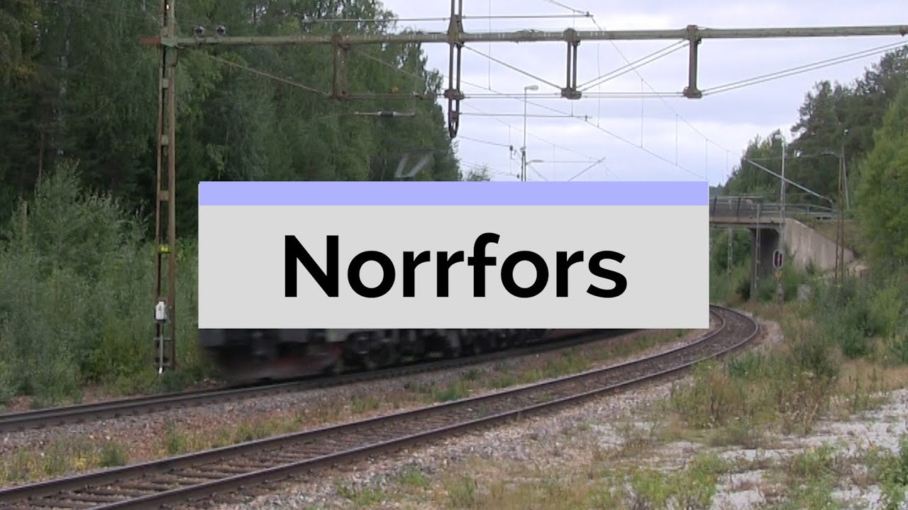 Tåg med Green Cargo i Norrfors. Stambanan igenom övre Norrland 2022