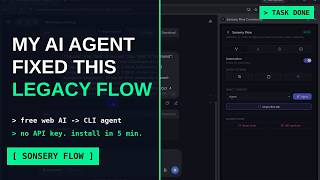 Turn free web AI into your CLI agent (no API key) — Sonsery Flow demo