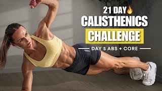 8 Min Abs & Core Workout | 21 Day Calisthenics Challenge - Day 5