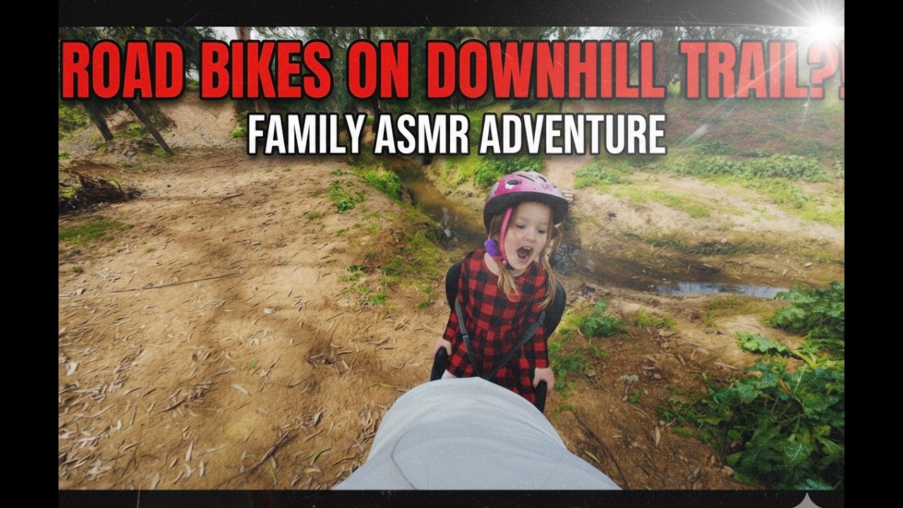 ROAD BIKES VS. DOWNHILL TRAIL? 😱 | Family ASMR Cycling Adventure