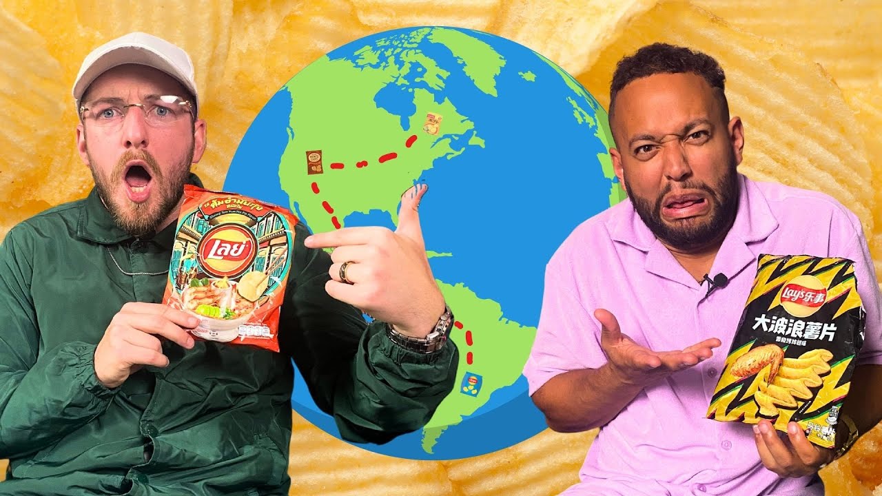 International Lays Chips Taste Test 👅 YouTube