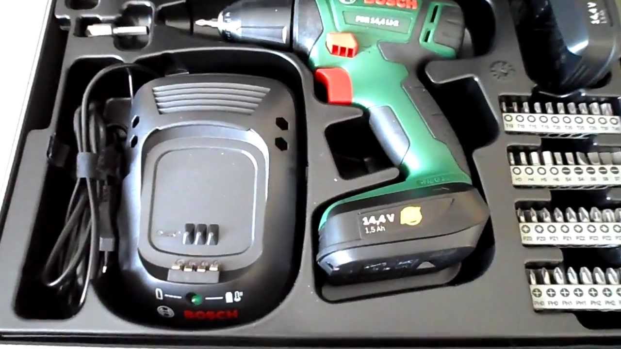 BOSCH PSR 14.4-2 Toolbox - Perceuse test Unboxing pack - coffret Fr. 