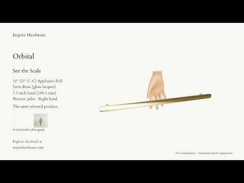 Video preview: Orbital, Satin Brass (gloss lacquer) / 24" (21" C-C)