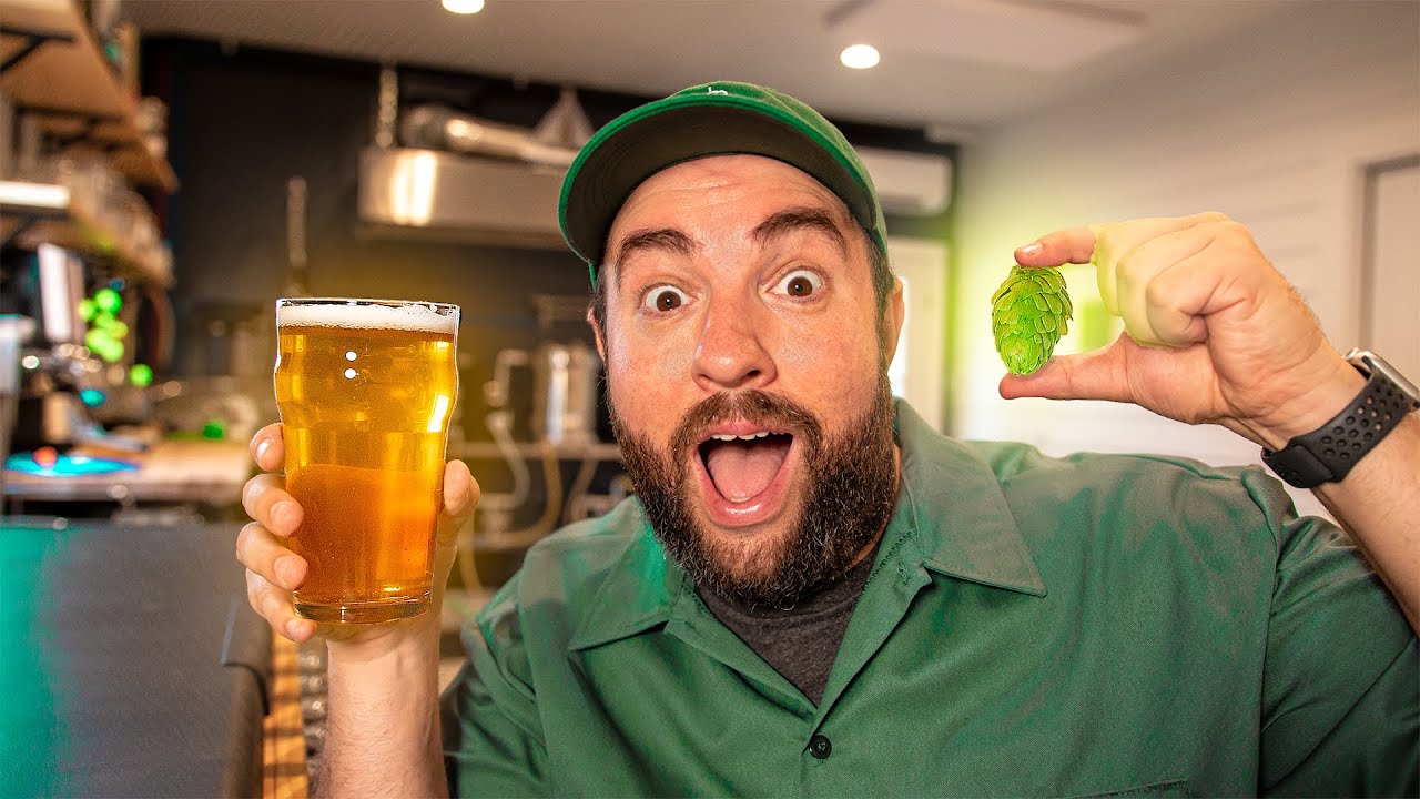 Я сварил пиво с хмелем, выращенным на заднем дворе.