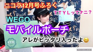 ニコラ 12月号付録✨WEGOモバイルポーチにアレがピッタリ入って大満足