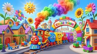 La Aventura del Tren de las Formas Geométricas 🚂 Canciones Infantiles y Rimas para Niños y Bebés