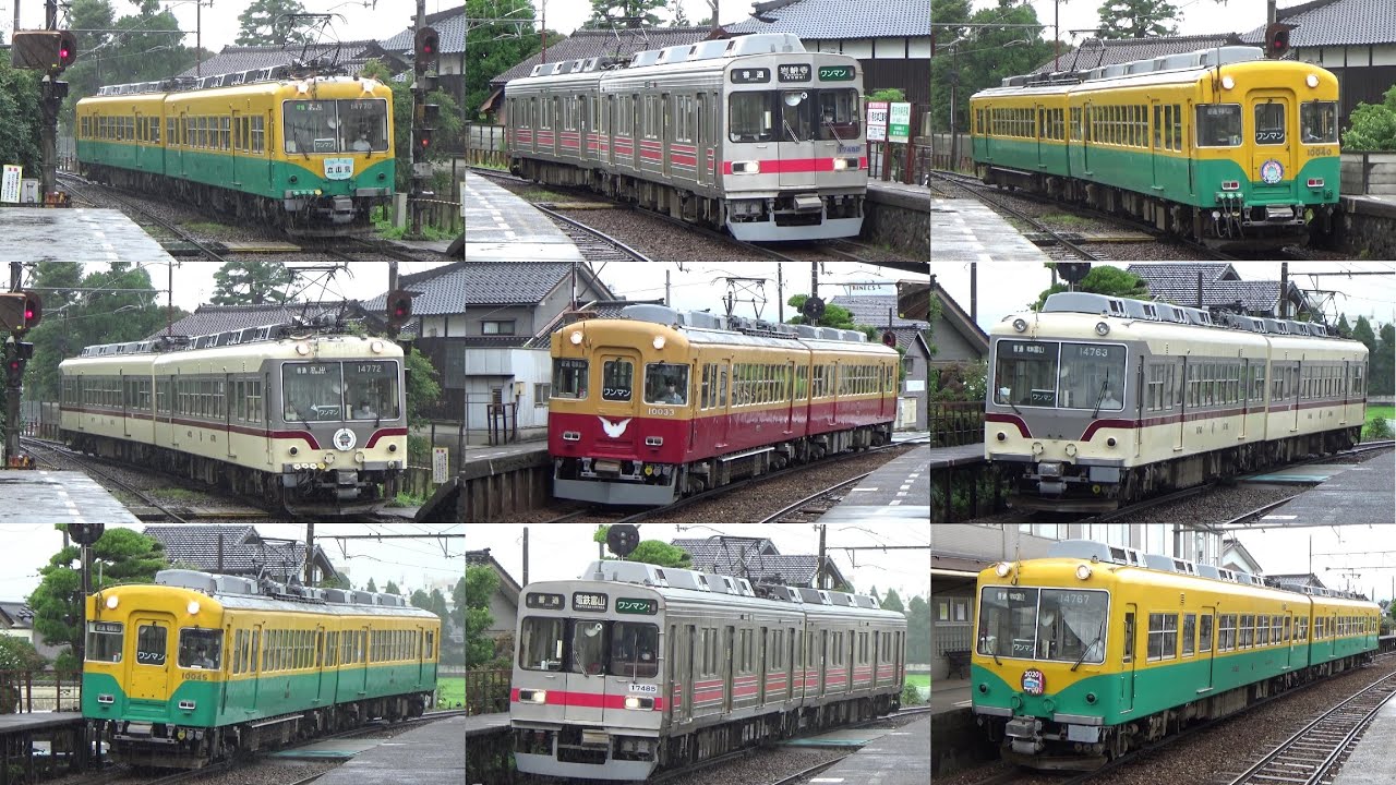 【富山地方鉄道】10時半～12時頃の越中舟橋駅の様子(一部列車運休、休日ダイヤ)【続々列車】