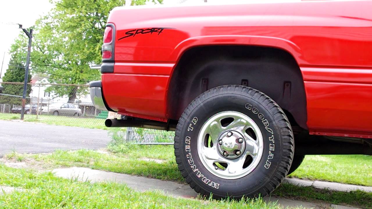 Dodge Ram 5.9l flowmaster exhaust - YouTube