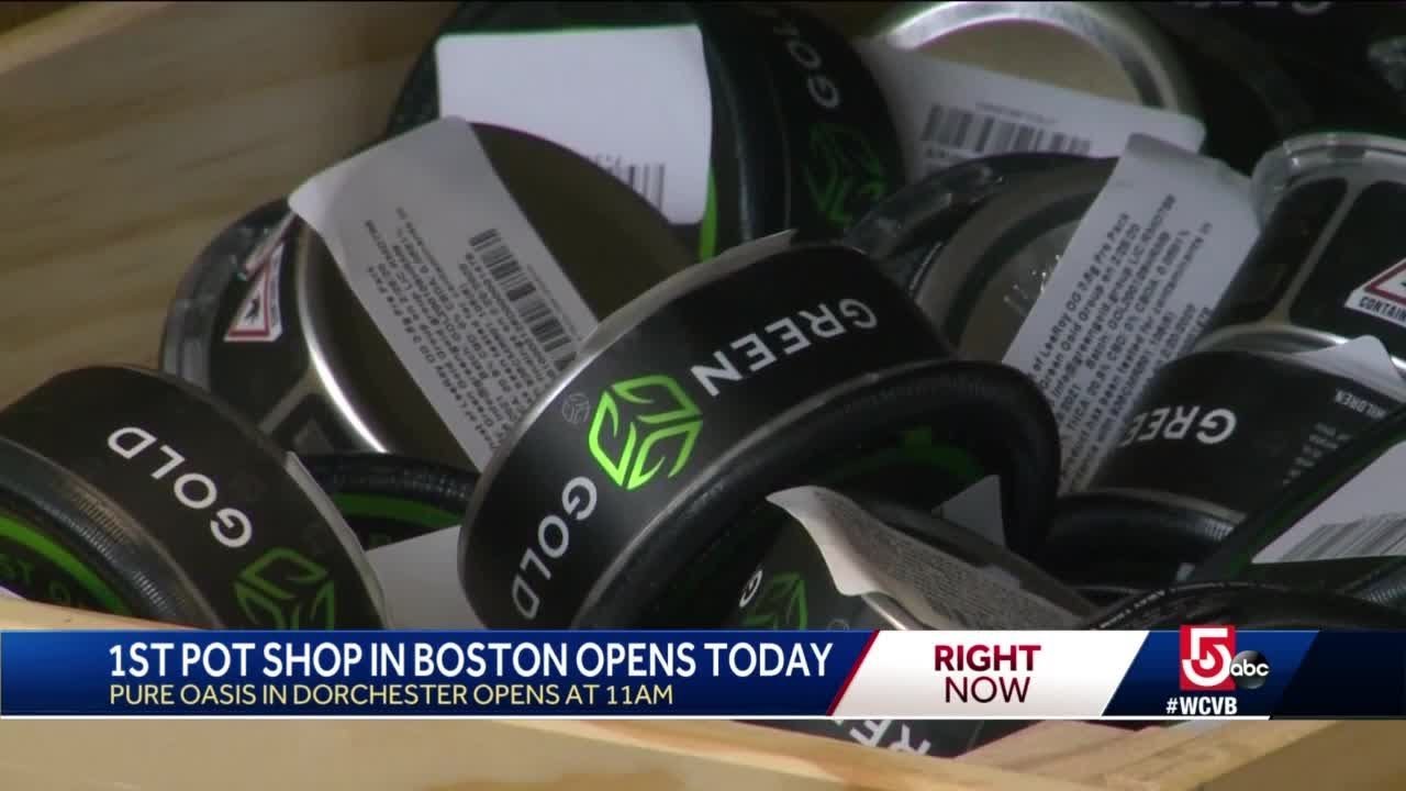 Boston's first pot shop opening today YouTube