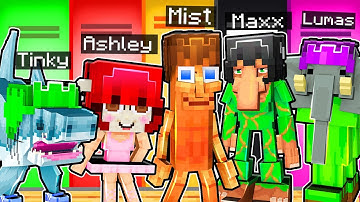 10 Friends On One BRAINROT Block in Minecraft!