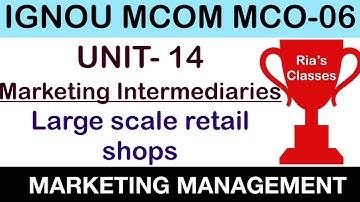 Part 12 IGNOU MCOM 2nd year| UNIT 14| MARKETING INTERMEDIARIES |MARKETING MANAGEMENT MCO 06