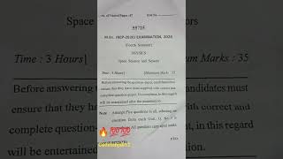 space science and sensors questions paper msc physics crsu