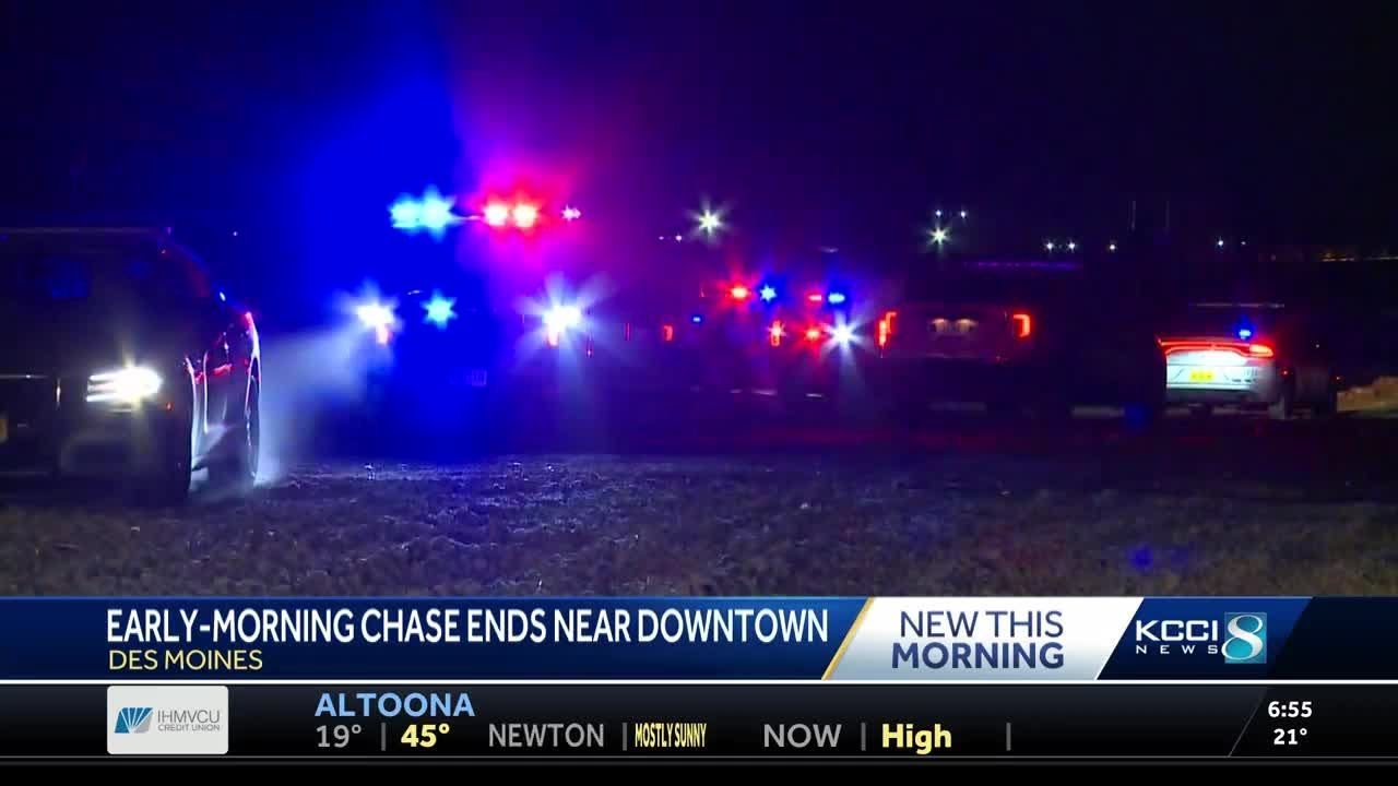 Driver leads Iowa State Patrol, Des Moines police on chase - YouTube