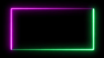 Neon Light Border | Frames Template Video | Glowing Frame Black Screen | Background Loop #94