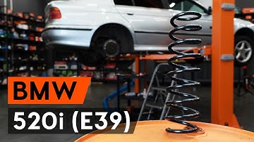 How to change rear springs / rear coil springs on BMW 520i (E39) [TUTORIAL AUTODOC]