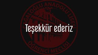 Cağaloğlu Anadolu Lisesi Öğrenci Meclisi 2018 - 2019 Teşekkür 