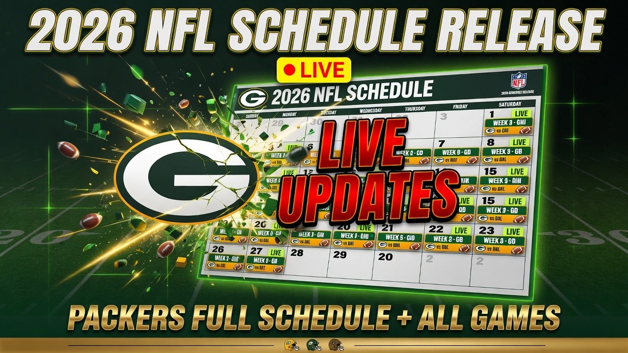 LIVE: NFL 2026 Schedule Release Packers Full Schedule + Big Surprises LIVE: NFL 2026 Schedule Release Packers Full Schedule + Big Surprises