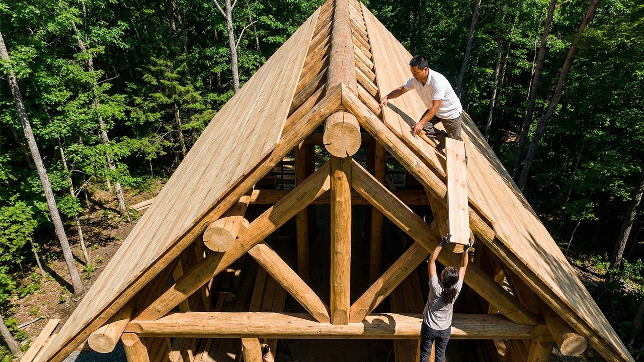 Duong and Wife's WOODEN CABIN vs Modern House Which is Better for Rural Living