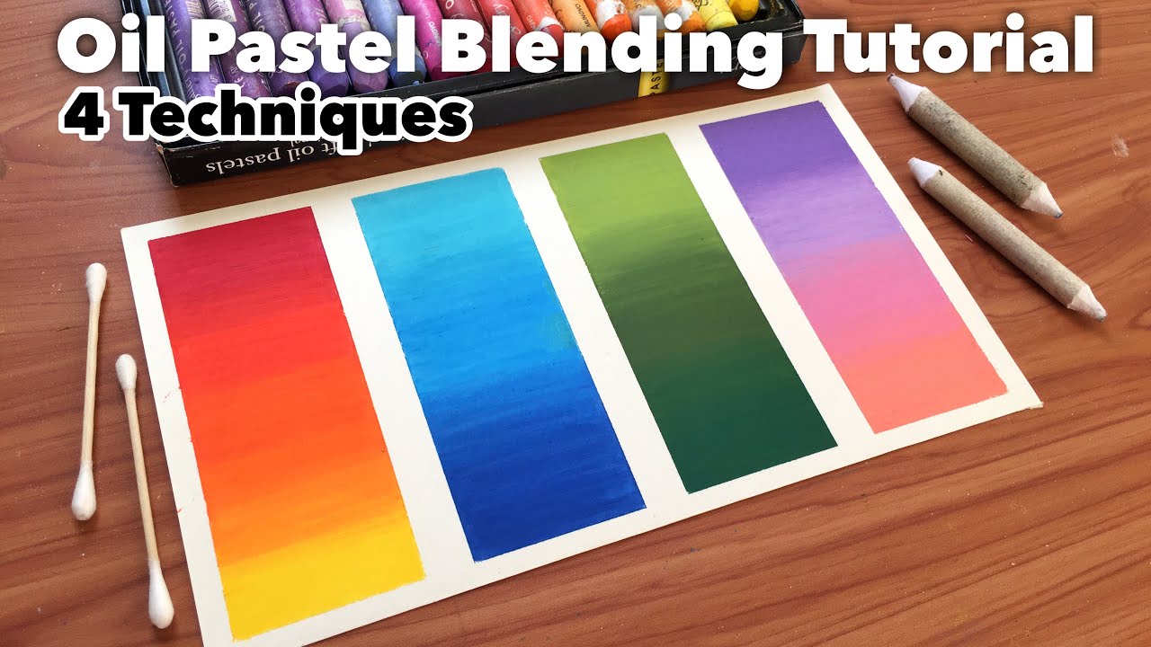 How to blend oil pastels with Tissue paper ~ Oil Pastel blending techniques  for beginners 