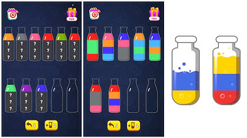 Soda Water Color Sort Puzzle Gameplay 10 , Android Games ios Walkthrough Simulator Think Brain