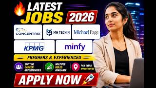 Latest Jobs 2026 Concentrix MH Techin Michael Page KPMG Minfy Freshers Experienced Apply Now