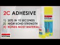Fast adhesive sets in 10 seconds 2c adhesives from soudal