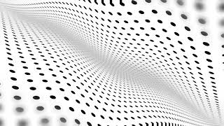 Blurry black dots slowly waving on white copy space background. Isolated on white animation. screenshot 5