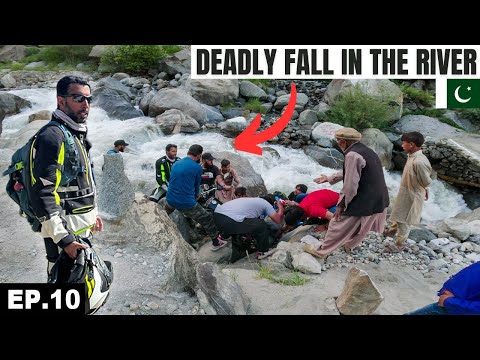 Horrible DEADLY FALL IN THE RIVER ON THE WAY TO BASHO VALLEY EP 10 North Pakistan Motorcycle