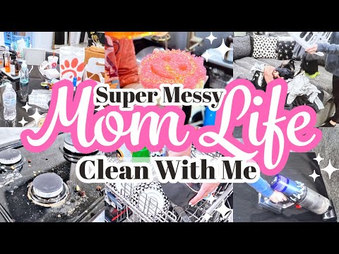 SUPER MESSY MOM LIFE CLEAN WITH ME | DEEP CLEANING | SAHM CLEANING MOTIVATION 2022