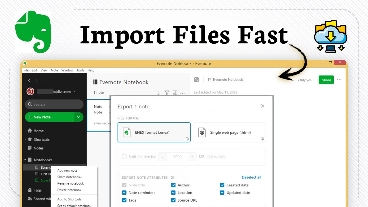 How to Import Files to Evernote (Simple Import Steps) - YouTube